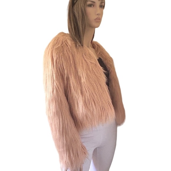 Missguided Jacket Coat Sasquatch Furry Faux Fur Teddy Fox Duster Versatile NWOT - Picture 2 of 12